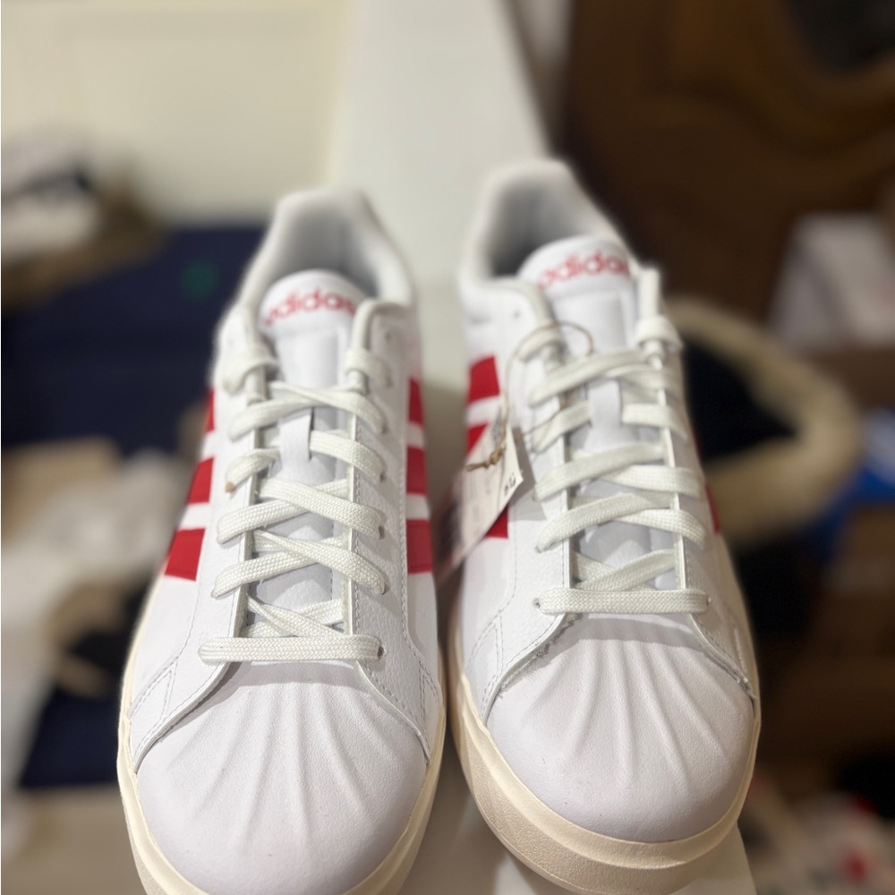 NWT Adidas Streettalk Sneakers White/Red Men’s 10.5 JP8279